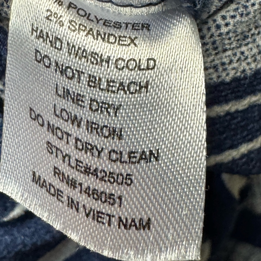Monteau Los Angeles Striped Navy and White Jumpsuit XS - Picture 4 of 5